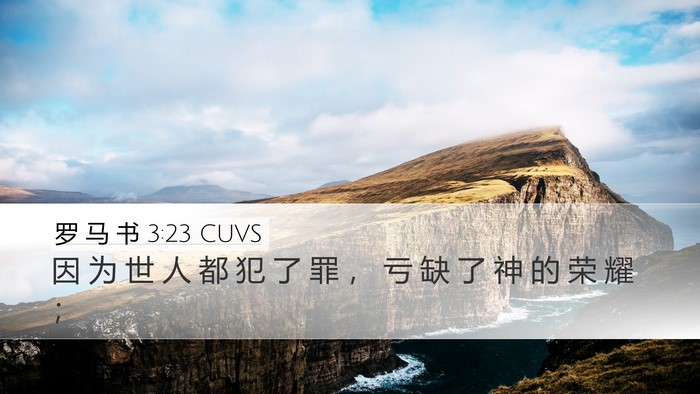 罗 马 书 3:23 CUVS Bible Verse Image