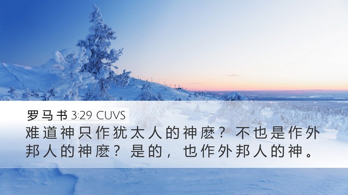 罗 马 书 3:29 CUVS Bible Verse Image