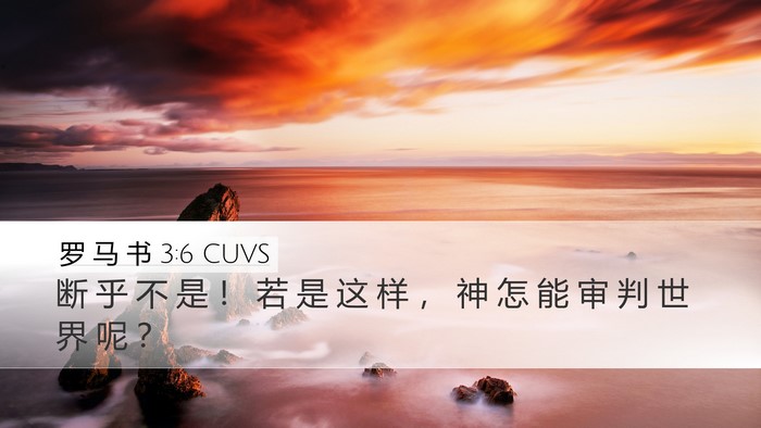 罗 马 书 3:6 CUVS Bible Verse Image