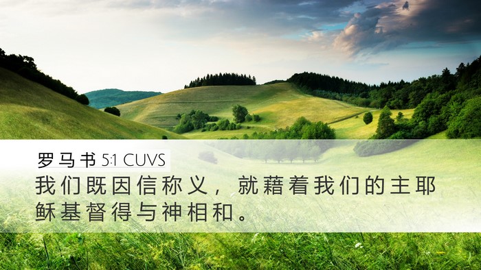 罗 马 书 5:1 CUVS Bible Verse Image