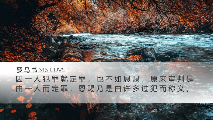 罗 马 书 5:16 CUVS Bible Verse Image