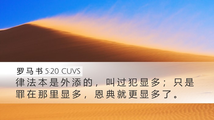 罗 马 书 5:20 CUVS Bible Verse Image