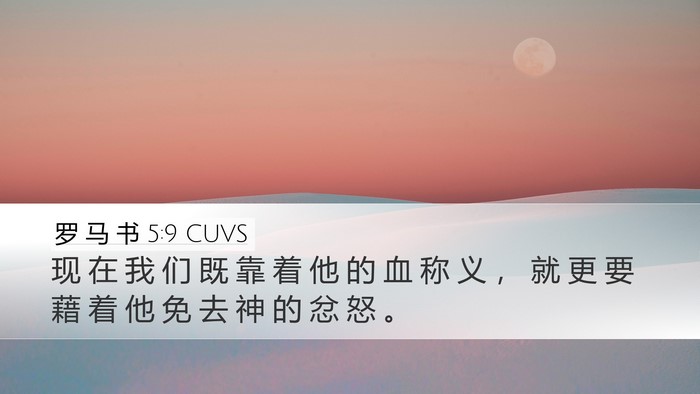罗 马 书 5:9 CUVS Bible Verse Image