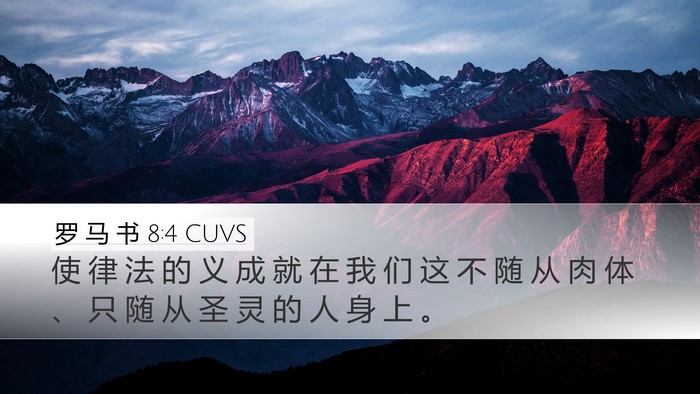 罗 马 书 8:4 CUVS Bible Verse Image