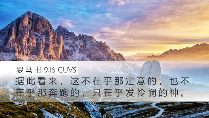 罗 马 书 9:16 CUVS Bible Verse Image