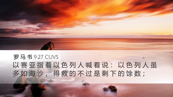 罗 马 书 9:27 CUVS Bible Verse Image
