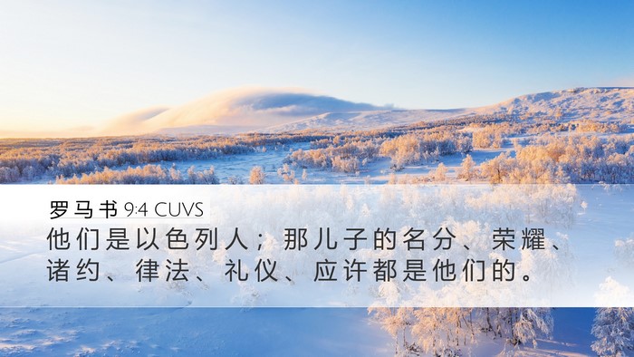 罗 马 书 9:4 CUVS Bible Verse Image