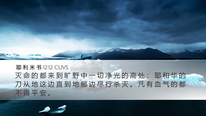 耶 利 米 书 12:12 CUVS Bible Verse Image