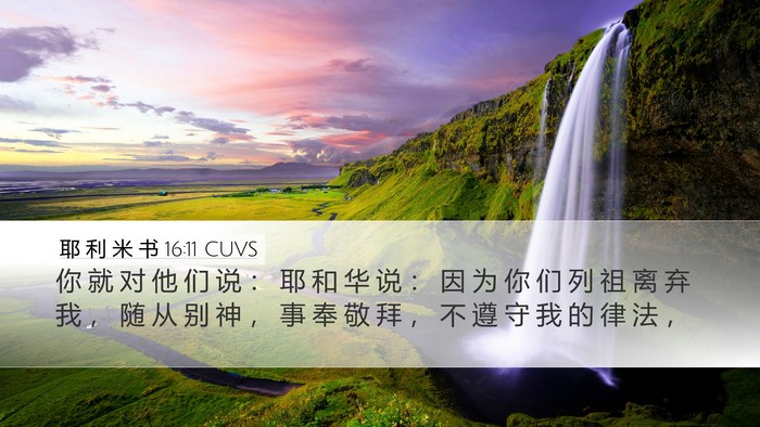耶 利 米 书 16:11 CUVS Bible Verse Image