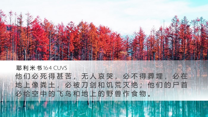 耶 利 米 书 16:4 CUVS Bible Verse Image