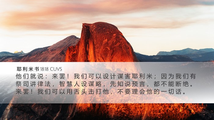 耶 利 米 书 18:18 CUVS Bible Verse Image