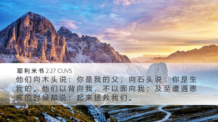 耶 利 米 书 2:27 CUVS Bible Verse Image