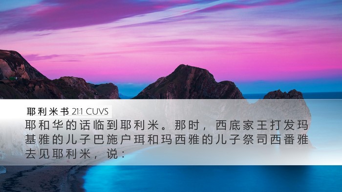 耶 利 米 书 21:1 CUVS Bible Verse Image