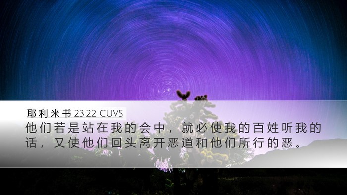 耶 利 米 书 23:22 CUVS Bible Verse Image