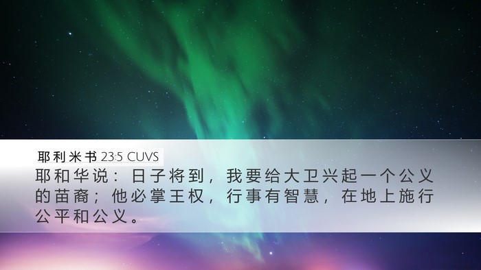 耶 利 米 书 23:5 CUVS Bible Verse Image