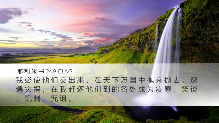 耶 利 米 书 24:9 CUVS Bible Verse Image