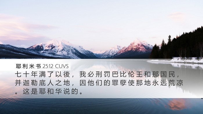 耶 利 米 书 25:12 CUVS Bible Verse Image