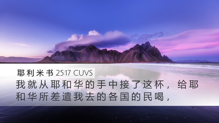 耶 利 米 书 25:17 CUVS Bible Verse Image