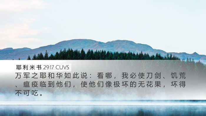 耶 利 米 书 29:17 CUVS Bible Verse Image