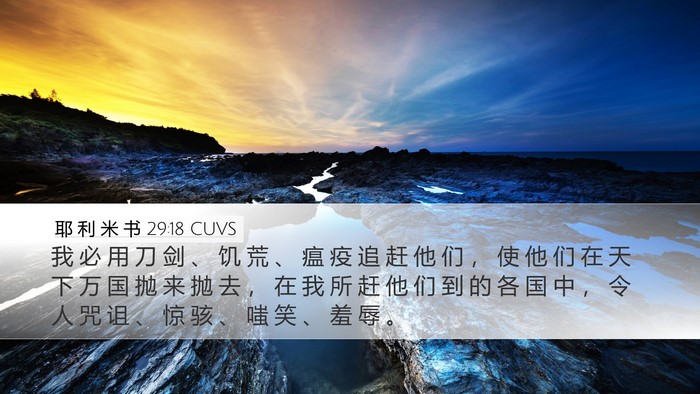 耶 利 米 书 29:18 CUVS Bible Verse Image