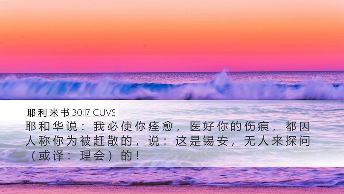 耶 利 米 书 30:17 CUVS Bible Verse Image
