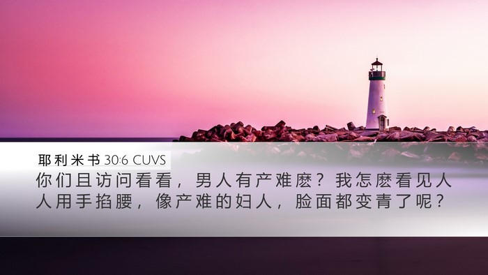耶 利 米 书 30:6 CUVS Bible Verse Image