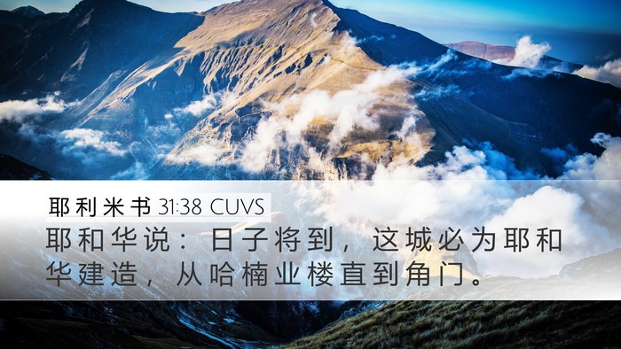 耶 利 米 书 31:38 CUVS Bible Verse Image