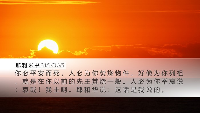 耶 利 米 书 34:5 CUVS Bible Verse Image