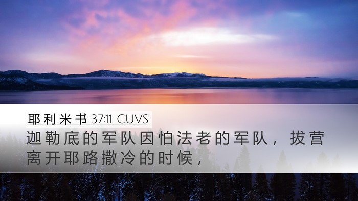 耶 利 米 书 37:11 CUVS Bible Verse Image