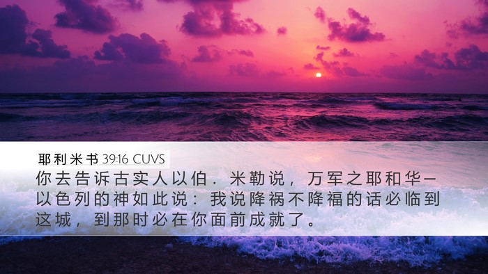 耶 利 米 书 39:16 CUVS Bible Verse Image