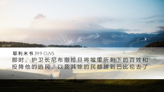 耶 利 米 书 39:9 CUVS Bible Verse Image