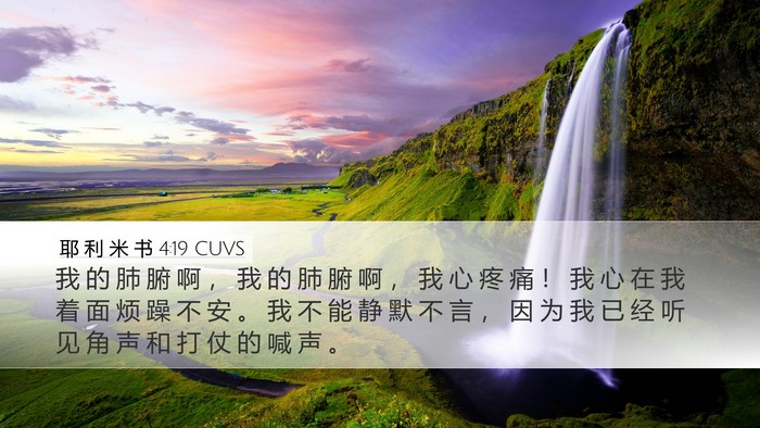 耶 利 米 书 4:19 CUVS Bible Verse Image