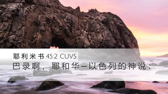 耶 利 米 书 45:2 CUVS Desktop Wallpaper - 巴 录 啊 ， 耶 和 华 ─ 以 色 列 的 - Desktop Bible Verse Wallpaper