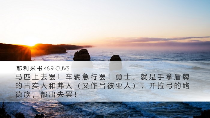 耶 利 米 书 46:9 CUVS Bible Verse Image