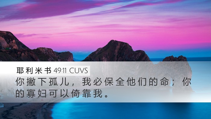 耶 利 米 书 49:11 CUVS Bible Verse Image