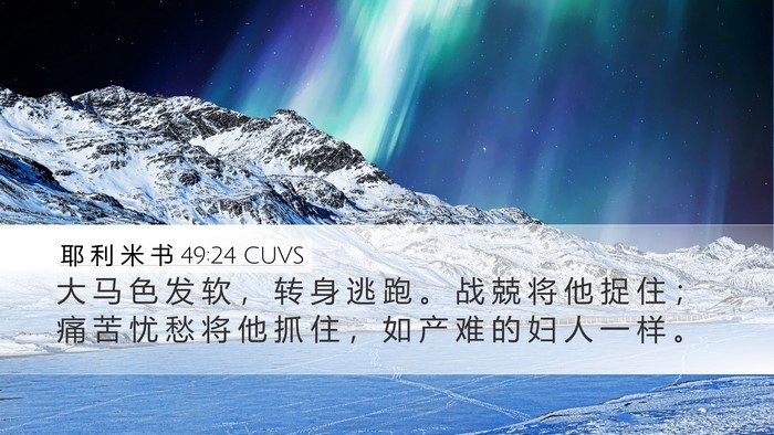 耶 利 米 书 49:24 CUVS Bible Verse Image