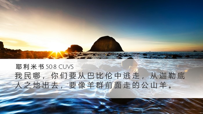 耶 利 米 书 50:8 CUVS Bible Verse Image