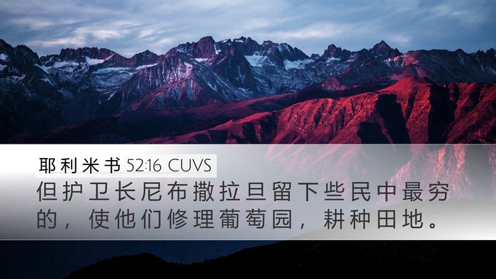 耶 利 米 书 52:16 CUVS Bible Verse Image