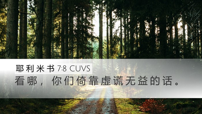 耶 利 米 书 7:8 CUVS Bible Verse Image