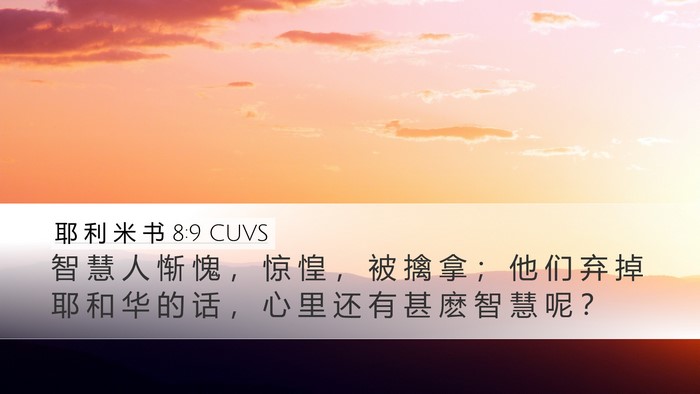 耶 利 米 书 8:9 CUVS Bible Verse Image