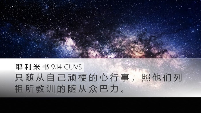 耶 利 米 书 9:14 CUVS Bible Verse Image