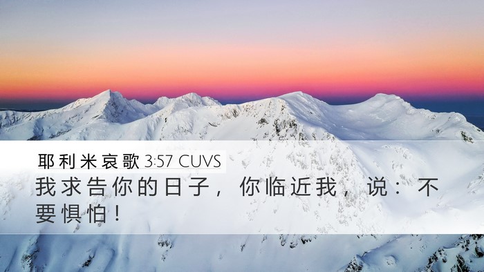 耶 利 米 哀 歌 3:57 CUVS Desktop Wallpaper - 我 求 告 你 的 日 子 ， 你 临 近 我 - Desktop Bible Verse Wallpaper