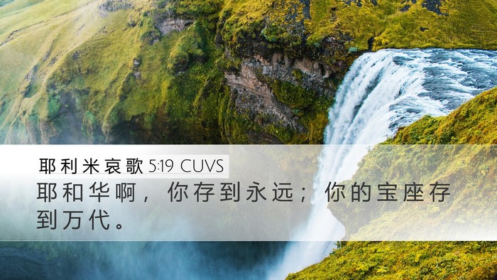 耶 利 米 哀 歌 5:19 CUVS Bible Verse Image