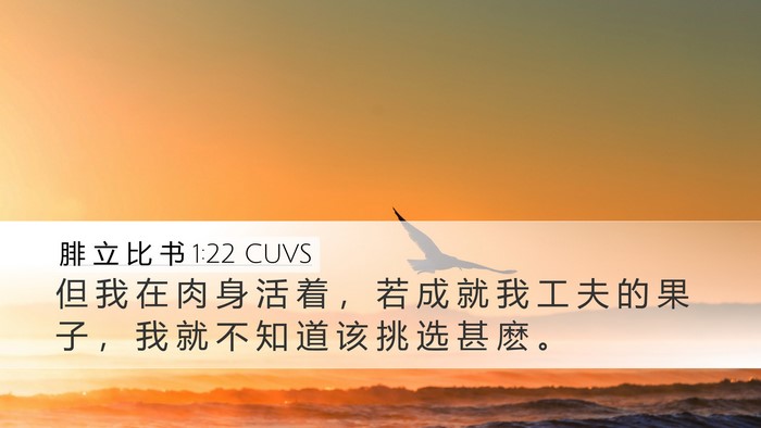 腓 立 比 书 1:22 CUVS Bible Verse Image