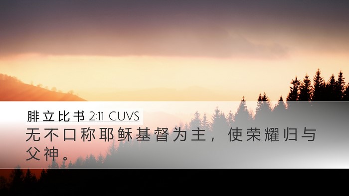 腓 立 比 书 2:11 CUVS Bible Verse Image