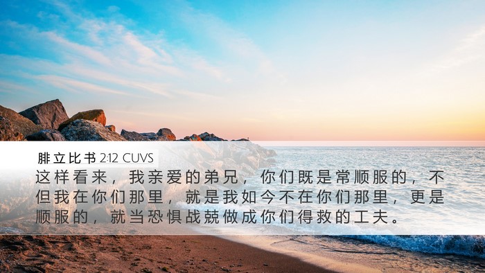 腓 立 比 书 2:12 CUVS Bible Verse Image