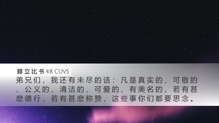 腓 立 比 书 4:8 CUVS Bible Verse Image