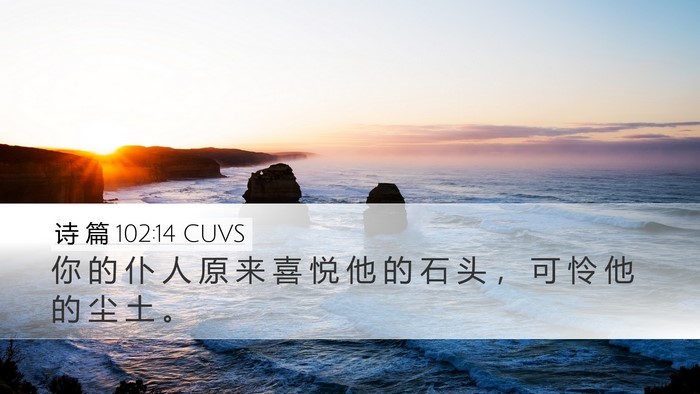 诗 篇 102:14 CUVS Bible Verse Image