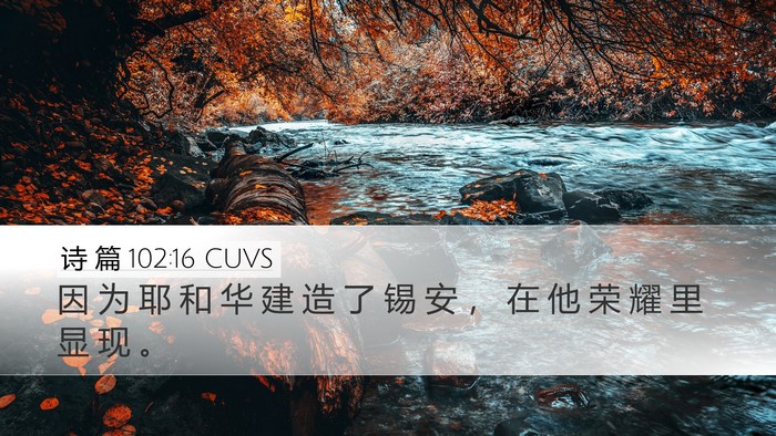 诗 篇 102:16 CUVS Bible Verse Image