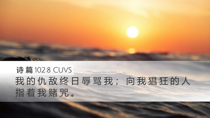 诗 篇 102:8 CUVS Bible Verse Image
